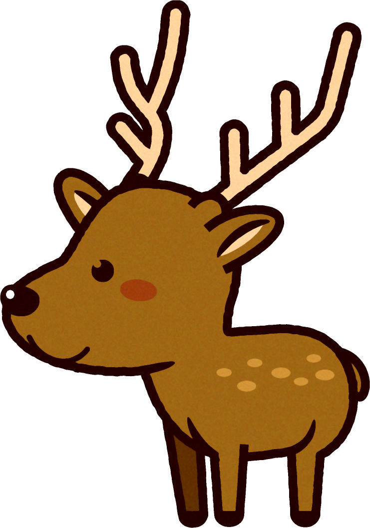 シカのイラスト Deer 動物 素材のプチッチ