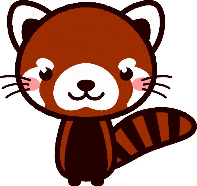 レッサーパンダのイラスト Lesser Panda 動物 素材のプチッチ