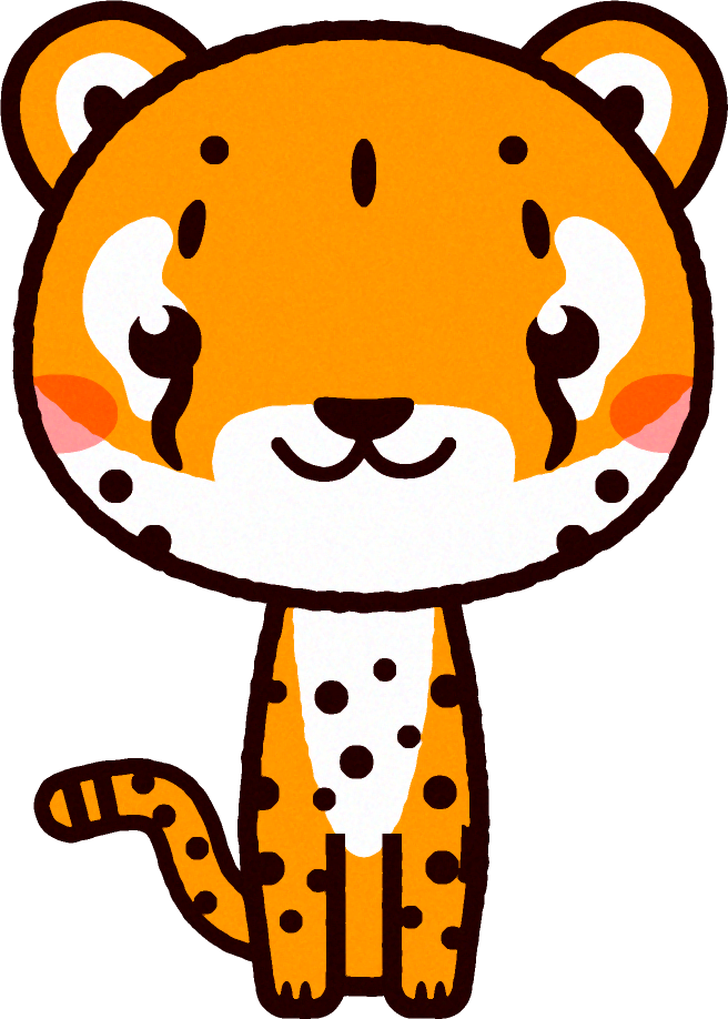 チーターのイラスト Cheetah 動物 素材のプチッチ