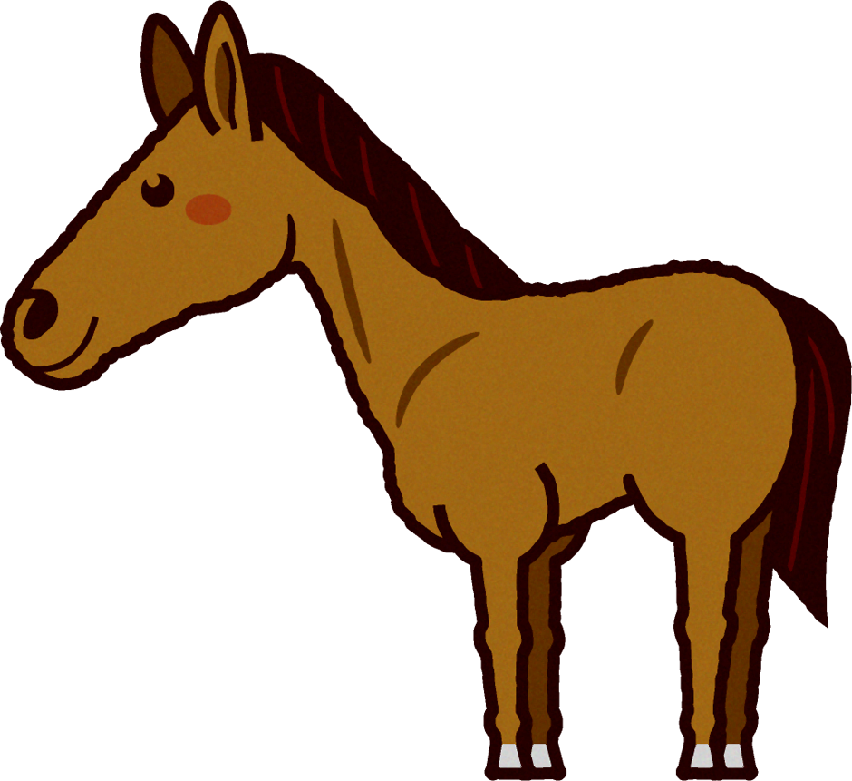 ウマのイラスト Horse 動物 素材のプチッチ