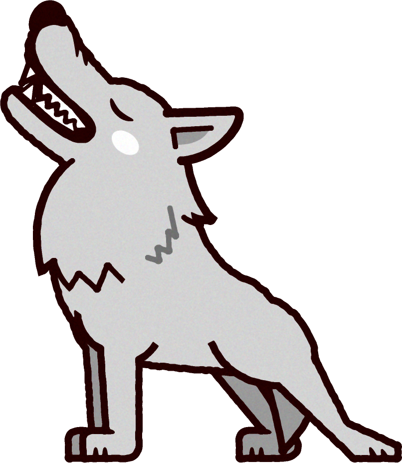 オオカミのイラスト Wolf 動物 素材のプチッチ
