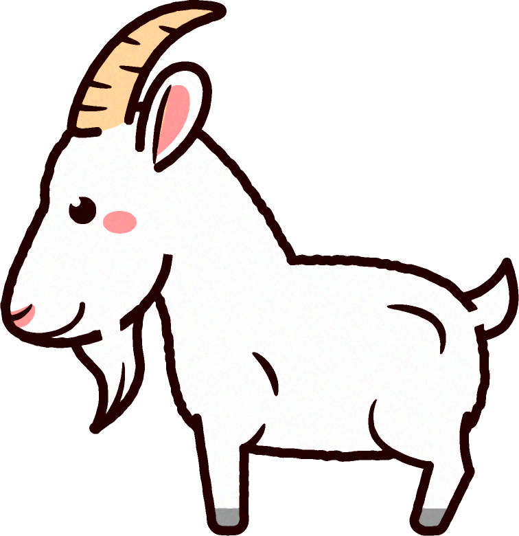 ヤギのイラスト Goat 動物 素材のプチッチ