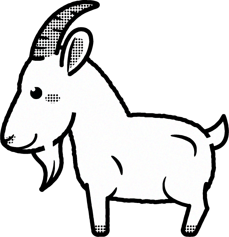 ヤギのイラスト Goat 動物 素材のプチッチ