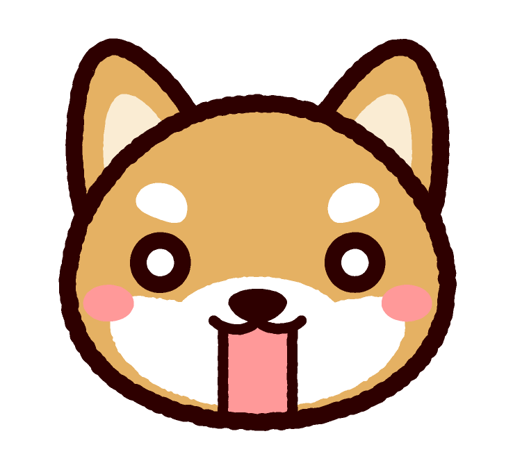 驚いた柴犬の顔のイラスト－19｜かわいいフリー素材、無料イラスト｜素材のプチッチ