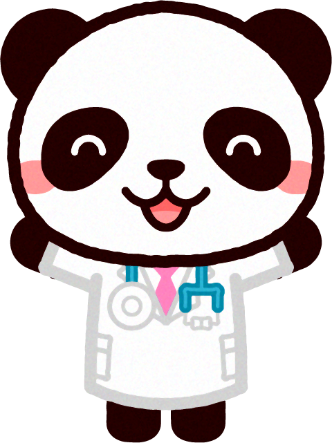 パンダのイラスト 医者 動物と病院 動物2 素材のプチッチ