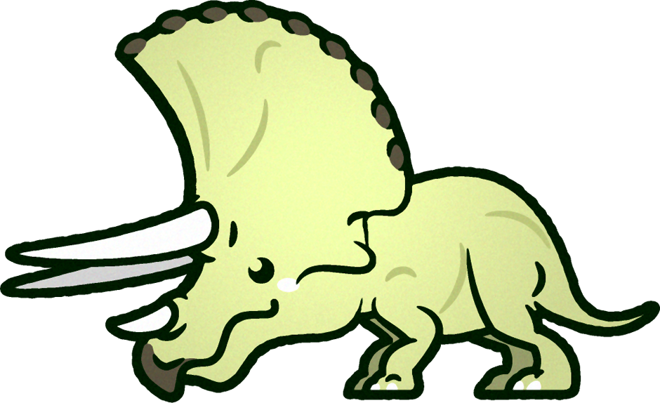 トリケラトプスのイラスト 恐竜 動物 素材のプチッチ