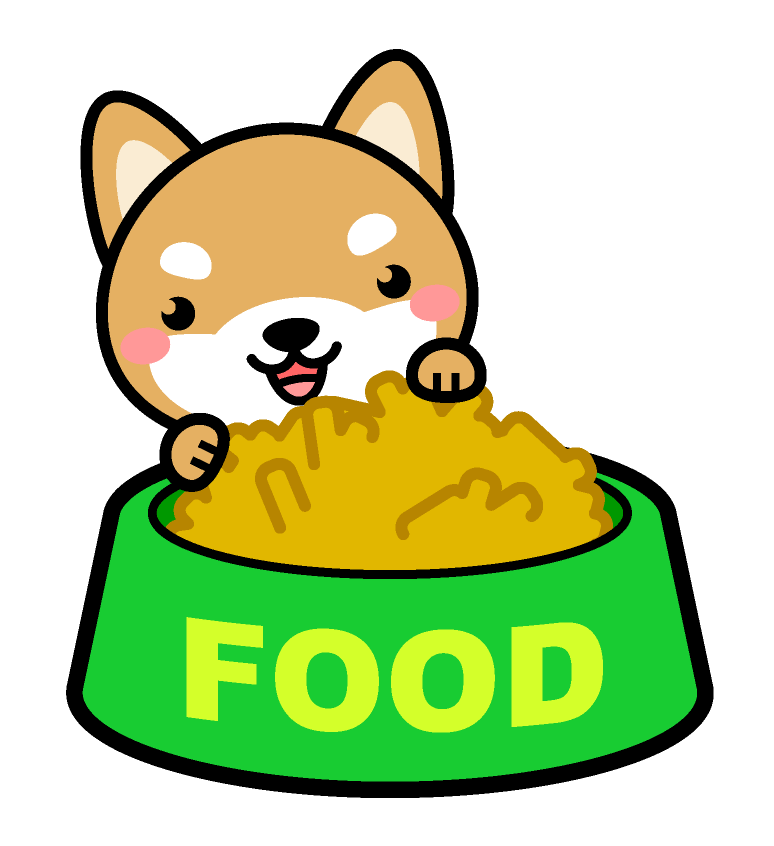 犬のご飯にドッグフードイラスト 犬 動物 素材のプチッチ