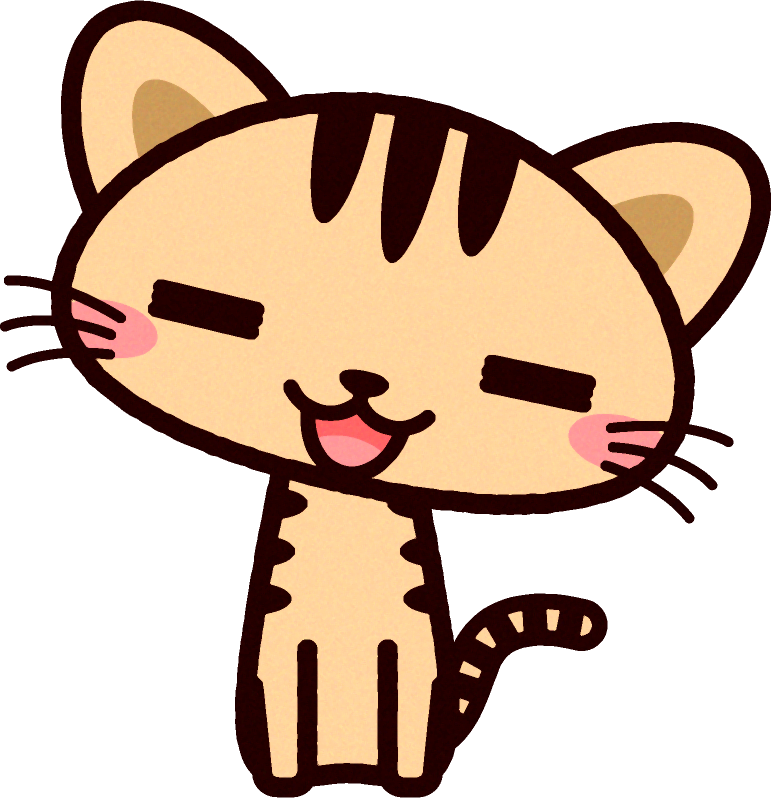 ほのぼのした顔の猫イラスト｜猫｜動物｜素材のプチッチ