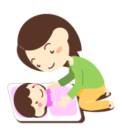 赤ちゃんとお母さんイラスト かわいいフリー素材 無料イラスト 素材のプチッチ