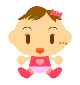 赤ちゃんイラスト 女の子 かわいいフリー素材 無料イラスト 素材のプチッチ