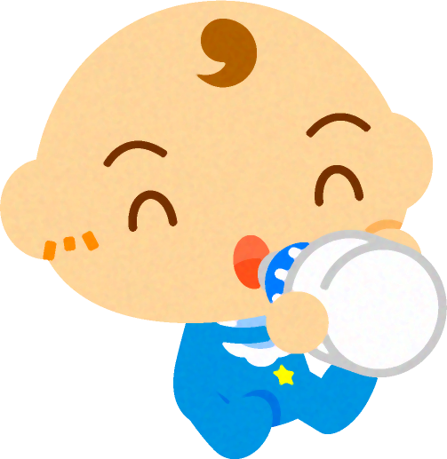 ミルクを飲む かわいい赤ちゃんイラスト 男の子 食事するかわいい赤ちゃん 赤ちゃん 素材のプチッチ