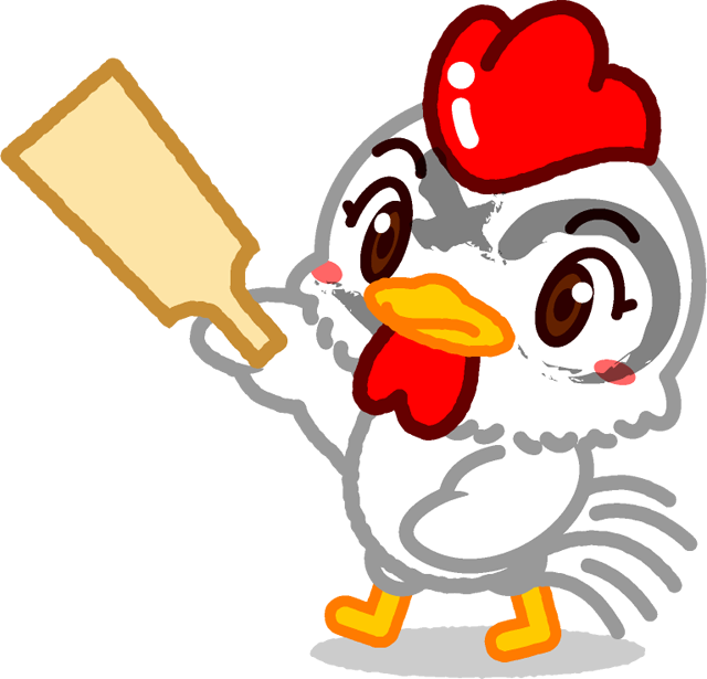 羽子板で遊ぶ鶏のイラスト 顔に落書き 鶏 鳥 素材のプチッチ