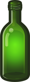 空瓶イラスト/緑色