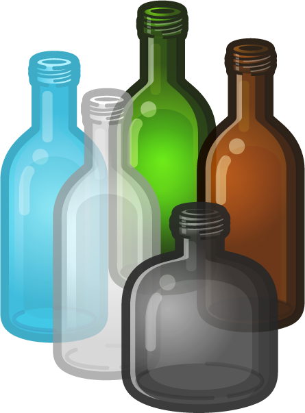 いろいろな空瓶イラスト 環境 資源 素材のプチッチ