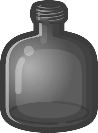 空瓶イラスト 黒色 環境 資源 素材のプチッチ