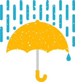 雨イラスト/傘と雨