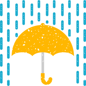 強雨のイラスト