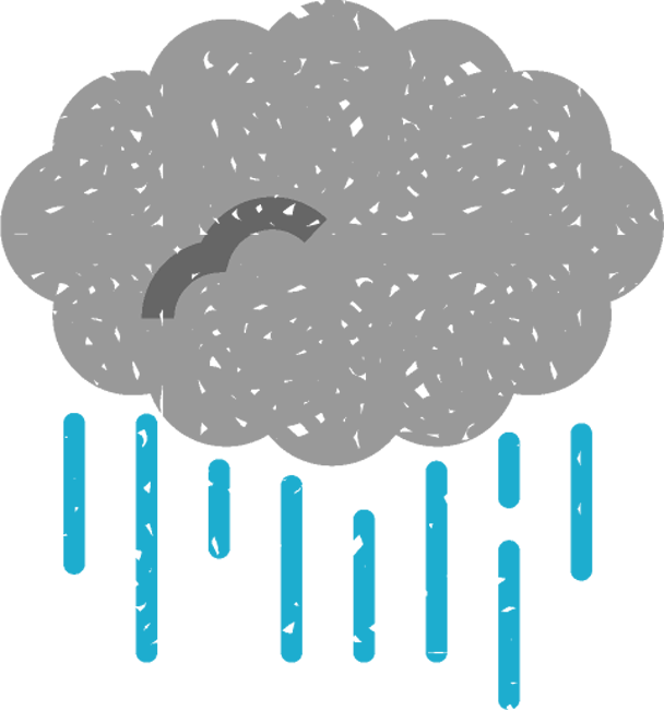 雨イラスト 雨雲から雨が降る 環境 資源 素材のプチッチ