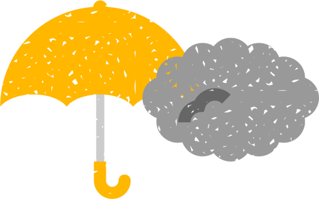 雨時々曇りのイラスト 環境 資源 素材のプチッチ