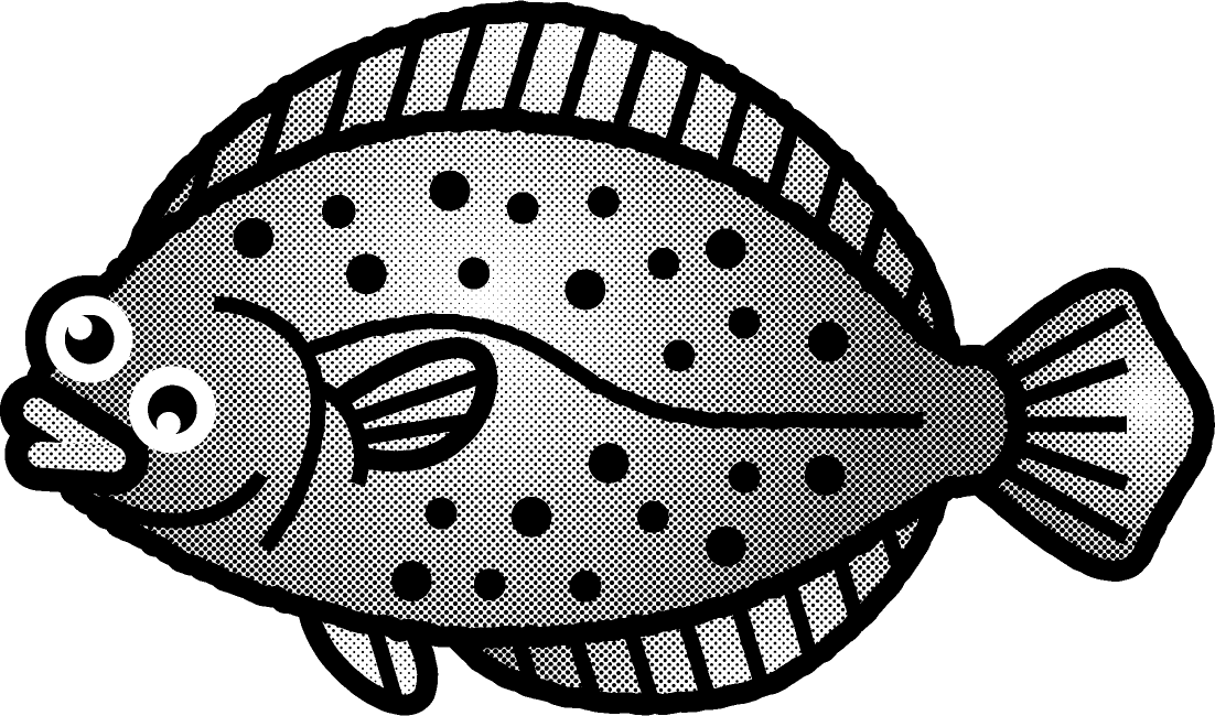 ヒラメのイラスト かわいい魚イラスト 魚 素材のプチッチ