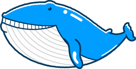 シロナガスクジラのイラスト