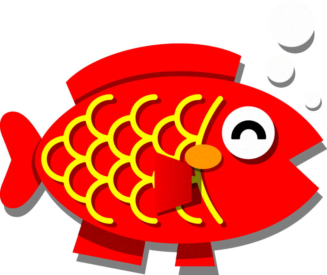 赤色の魚イラスト