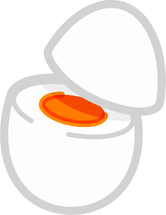 茹で卵イラスト 乳製品 食べ物 素材のプチッチ