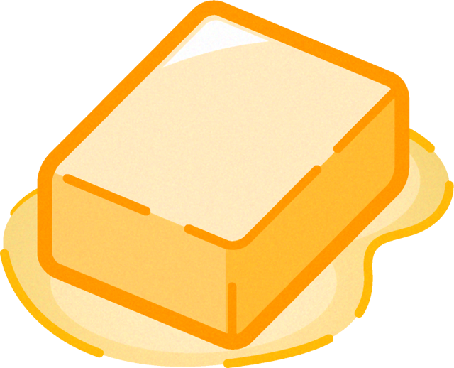 溶けたバターのイラスト 乳製品 食べ物 素材のプチッチ