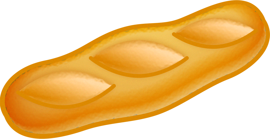 フランスパンのイラスト パン 食べ物 素材のプチッチ