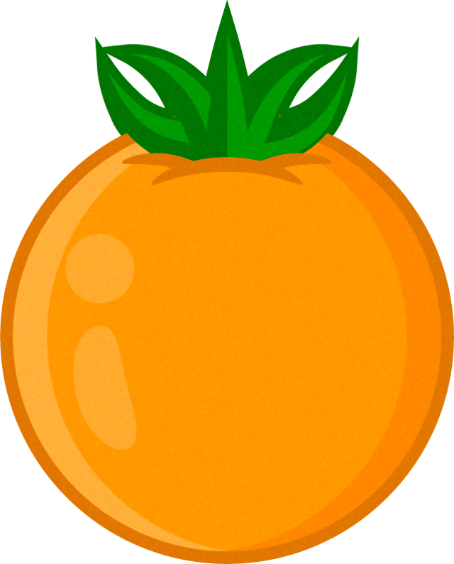 プチトマトのイラスト/オレンジ色