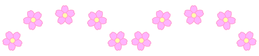 桜の花ライン・罫線イラスト/アーチ