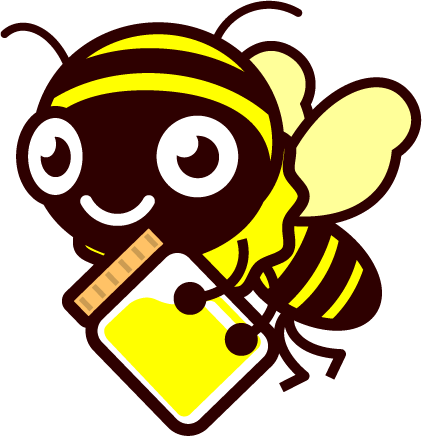 ミツバチのイラスト/ハチミツを運ぶ