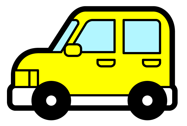 軽自動車のイラスト/黄色