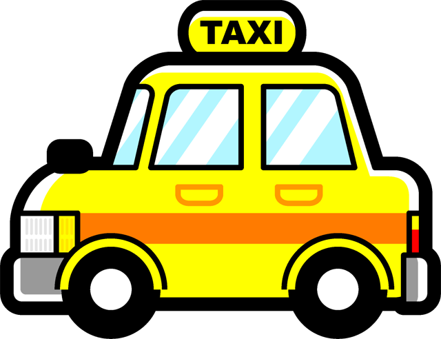 タクシーのイラスト/黄色