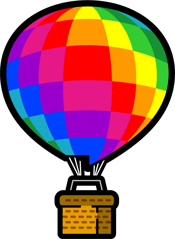 気球のイラスト 空を飛ぶ乗り物 乗り物 素材のプチッチ