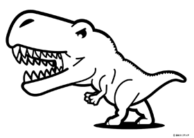 ティラノサウルスの塗り絵