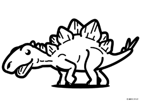 ステゴザウルスの塗り絵