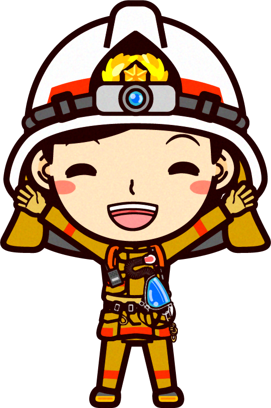 女性の消防士イラスト/バンザイ
