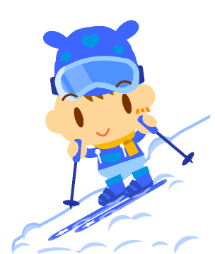 スキーで雪の斜面を滑る男の子イラスト 05 かわいいフリー素材 無料イラスト 素材のプチッチ