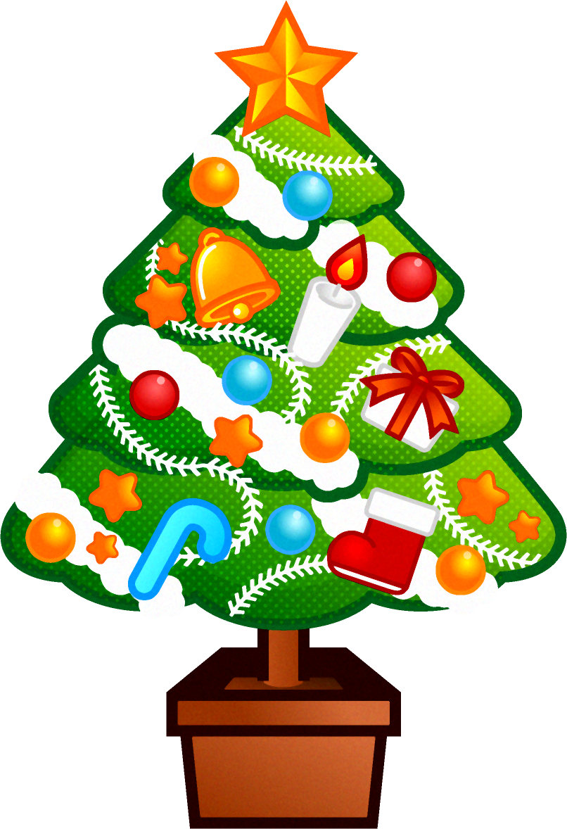 クリスマスツリーのイラスト クリスマス飾り 12月 季節 素材のプチッチ