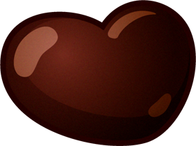 >チョコレートのイラスト/ハート型2
