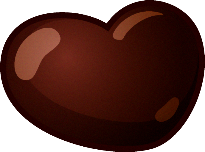 チョコレートのイラスト/ハート型2