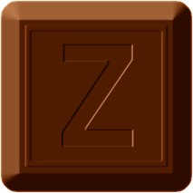 >四角チョコレートのイラスト/Zの文字