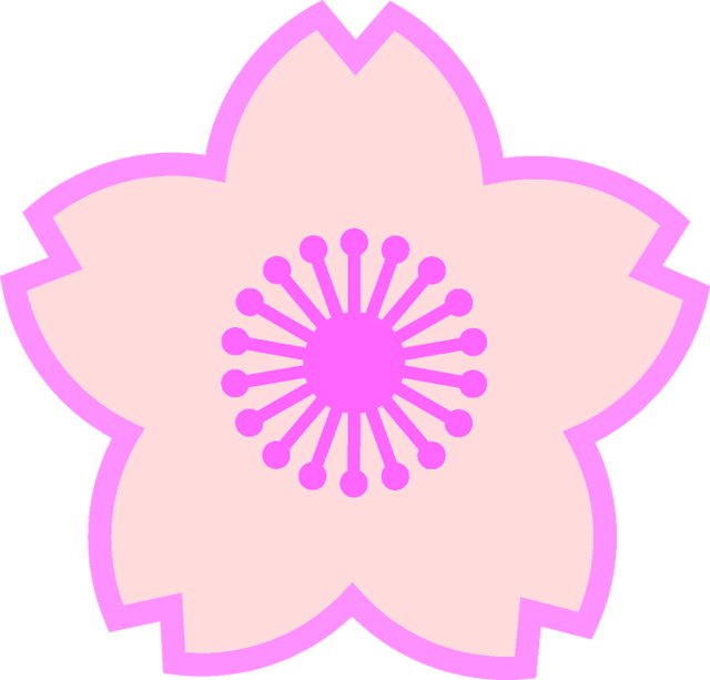 桜の花イラスト シンプルで薄いピンク色 桜の花 4月 季節 素材のプチッチ