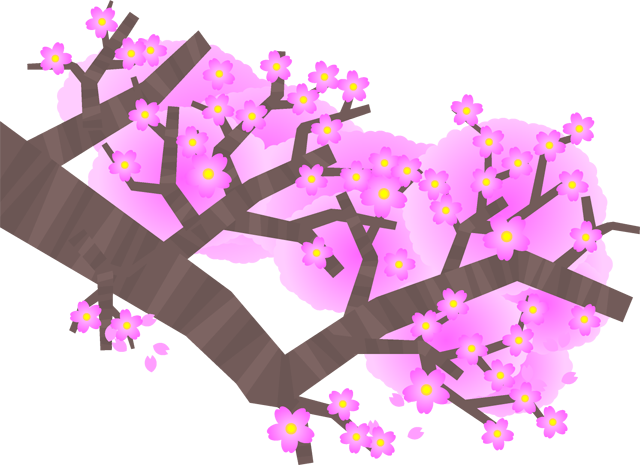 4月の文字イラスト 桜 桜の花 4月 季節 素材のプチッチ
