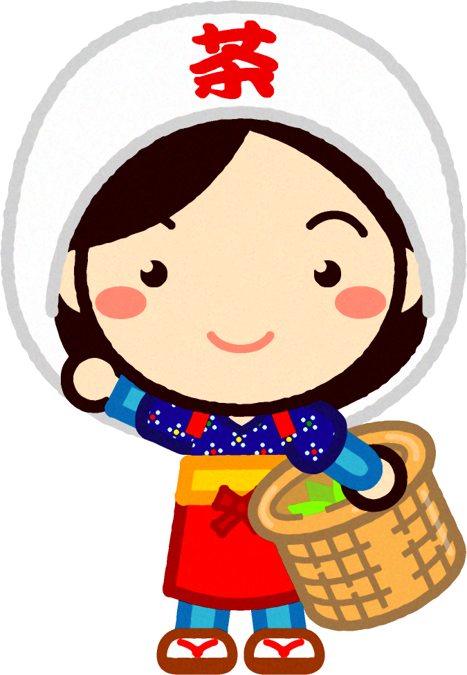 茶摘みの服装をした女の子イラスト 八十八夜 茶摘み 5月 季節 素材のプチッチ