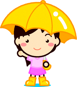 傘を差している女の子イラスト