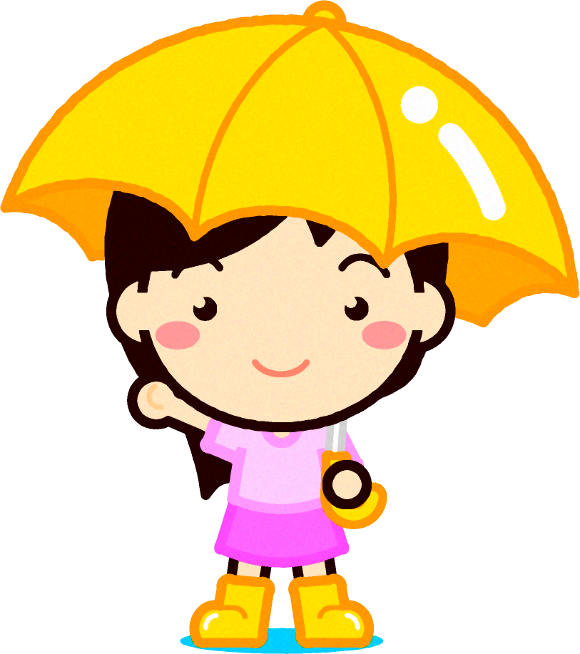 傘を差している女の子イラスト 梅雨 6月 季節 素材のプチッチ