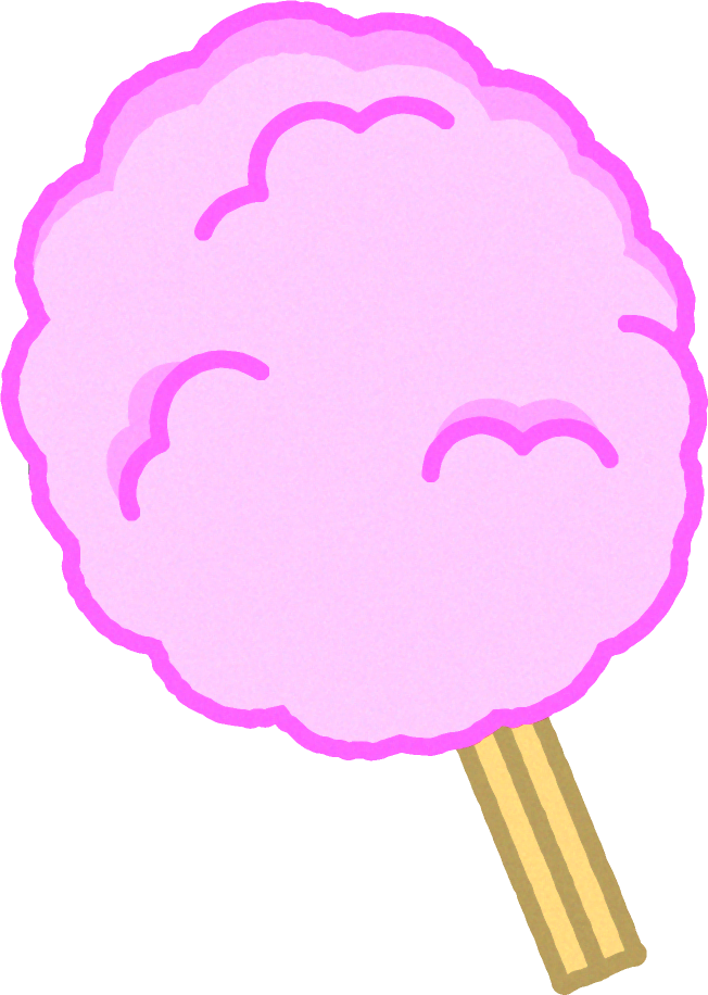 綿菓子のイラスト ピンク 夏祭りの食べ物 7月 季節 素材のプチッチ