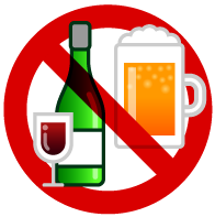 飲酒禁止イラスト/お酒とワイン